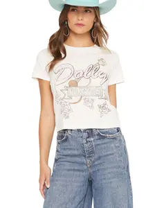 Goodie Two Sleeves Women's Dolly Guitar Short Sleeve  Tee - Dly0120j1031