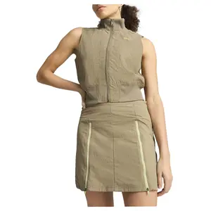 PUMA Womens Dare To Woven Vest Athletic Outerwear Casual - Brown