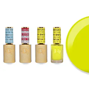 DND Diva Gel & Lacquer Combo - Base Top Gel & 124 Canary Crush