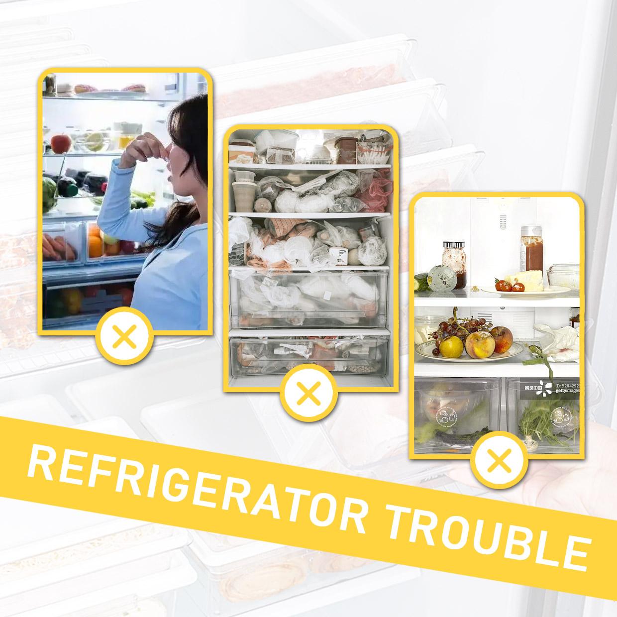 HerbAngel 6-in-1 Fridge Odor Eliminator | 4-Pack Lemon Deodorizing Eggs | 10-Day Freshness Guarantee & 99.9% Odor Removal | Safe for Fridge Car Closet & Pet Area