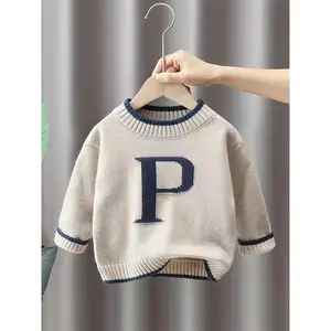 [Boys' Letter Pullover] Boys' New Stylish Sweater, Autumn/Winter Letter Pullover Knitted Sweater Toddlers and Kids