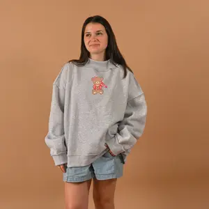 Alpha Gamma Delta Teddy Bear Mockneck Sweatshirt S/M