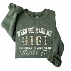 Religious Gigi Shirt, Funny Christian Gigi Tee, Gift for Grandma, When God Made Me Shirt, This'll Be Fun Shirt 4