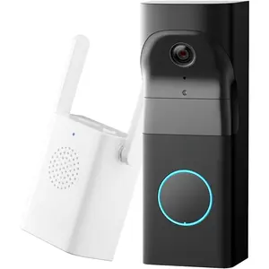 Doorbell Camera , 5MP Video Doorbell with Base Station,  to  Wide Video View, /Wired Option, Package , 2-Way Talk, Human Detection, 2.4/5 GHz WiFi, No Subscription