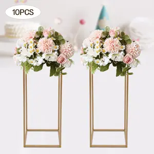 Modern Golden Flower Stands Set Of 10 For Wedding And Event Decorations valentine's day decor