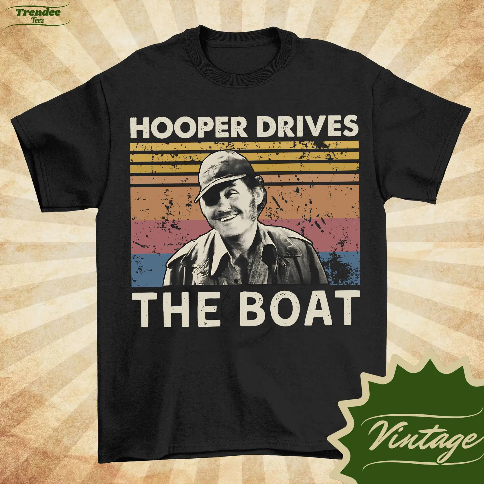 Quint Jaws 1975 Hooper Drives The Boat Vintage T Shirt, Hoodie, Sweatshirts