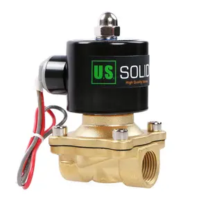 U.S. Solid 1/2" Brass Electric Solenoid Valve 24VAC VITON Seal Normally Closed