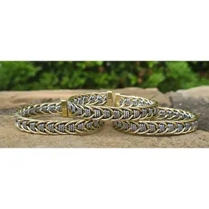 Dual Tone Brass and Aluminum Bracelet