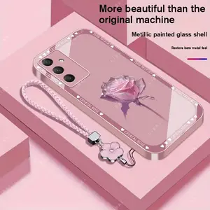 Suitable for [Galaxy A54] Brand new premium phone case, Free four-leaf clover lanyard，drop-proof and fingerprint-resistant，simple and elegant design，multiple colors available YM99