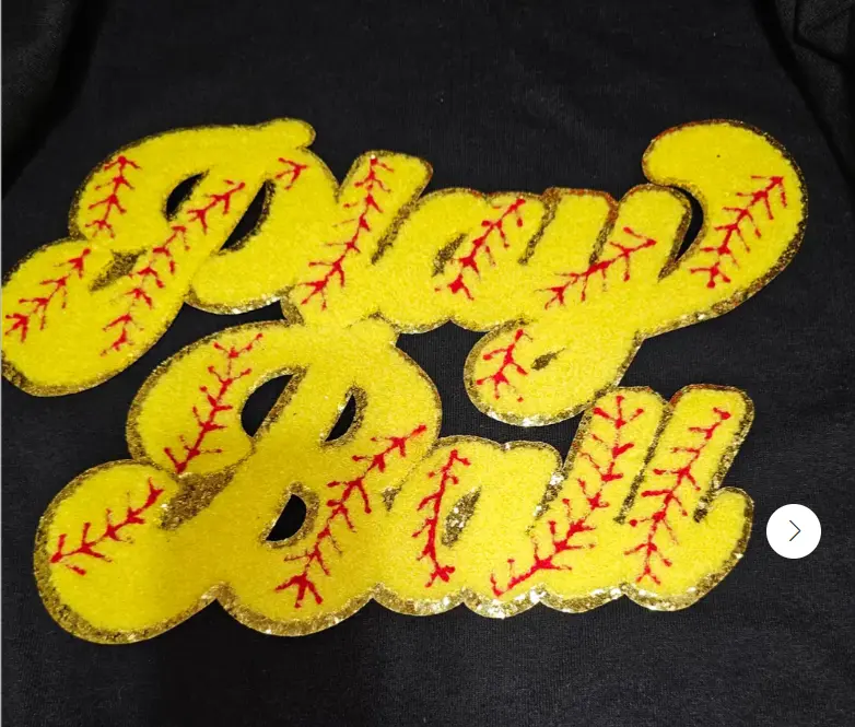 Softball playball applique patch