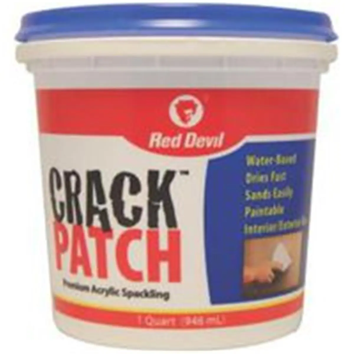 Red Devil Acrylic-Water-Based Spackling Compound (804) - 1 Qt, Sandable When Fully Cured, Fills Cracks & Dents, For Drywall/Brick, Interior & Exterior Use, 1 Quart