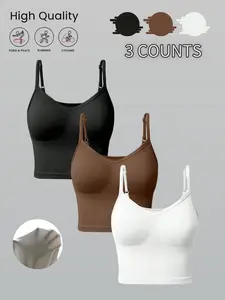 Viral Y2K Crop Tank Top! Seamless Ribbed, Elastic, Adjustable Straps, Comfy for Daily Wear