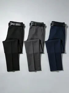 Three Pack, Men’s Golf Pants, Casual Sports Pants, Outdoor Trousers, Polyester Spandex, Stretch Fabric, All-Season, Comfortable, Lightweight, Breathable