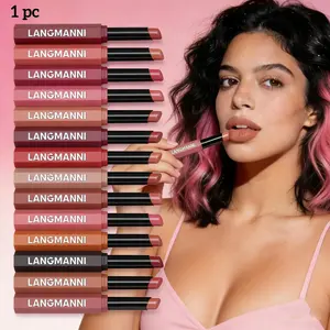 Hexagonal Angled Tip Matte Lipstick - Long-Lasting Precise One-Swipe