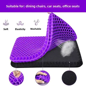 Cooling Gel Car Seat Cushion – Breathable Silicone Honeycomb Pad for Summer Driving & Long Hours Comfort
