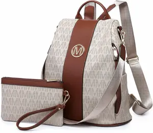 Women Fashion Backpack Purse Multi Pockets Anti-Theft Rucksack Travel Shoulder Bag Handbag Set 2pcs Women Fashion Backpack Purse Multi Pockets Anti-Theft Rucksack Travel Shoulder Bag Handbag Set 2pcs