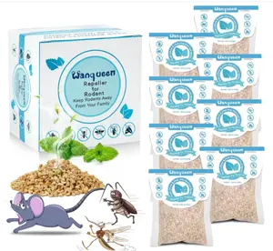 Natural Mouse Repellent Pouches with Peppermint Oil, Rodent Repellent Indoor & Outdoor Keep Rodents Out of Cars Engines, Mouse Deterrent Safe for Pets and Kids (8 Pack)