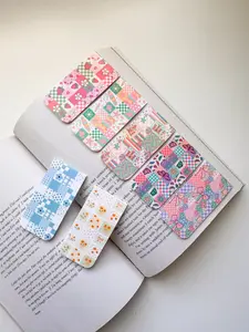 Holographic Magnetic Bookmarks, Patchwork Bookmark Set | Beach Bookmark, Strawberry Bookmark, Coquette Bookmark, Butterfly Bookmark