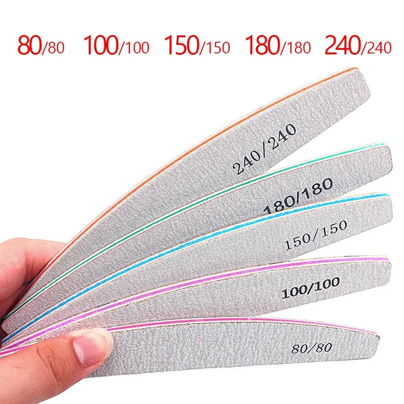 Professional Nail File Set, 5-Piece 80-240 Grit Sandpaper, Essential Beauty Tools for Manicure and Pedicure, Acrylic Nails, Nail Art, Nail Care, Nail Supplies Equipment, Nail Filer, Nail File Kit, Nail Tech Supplies