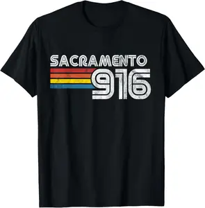 Vintage Sacramento T-Shirt | Proud 916 California State Gift T-Shirt        Graphic tees