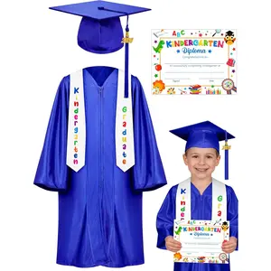 Kindergarten Graduation Cap and Gown Set, 2026 Congrats Grad Outfit with Tassel & Certificate for Kindergarten