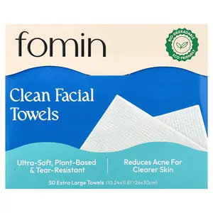 fomin Clean Facial Towels, Extra Large, 50 Towels