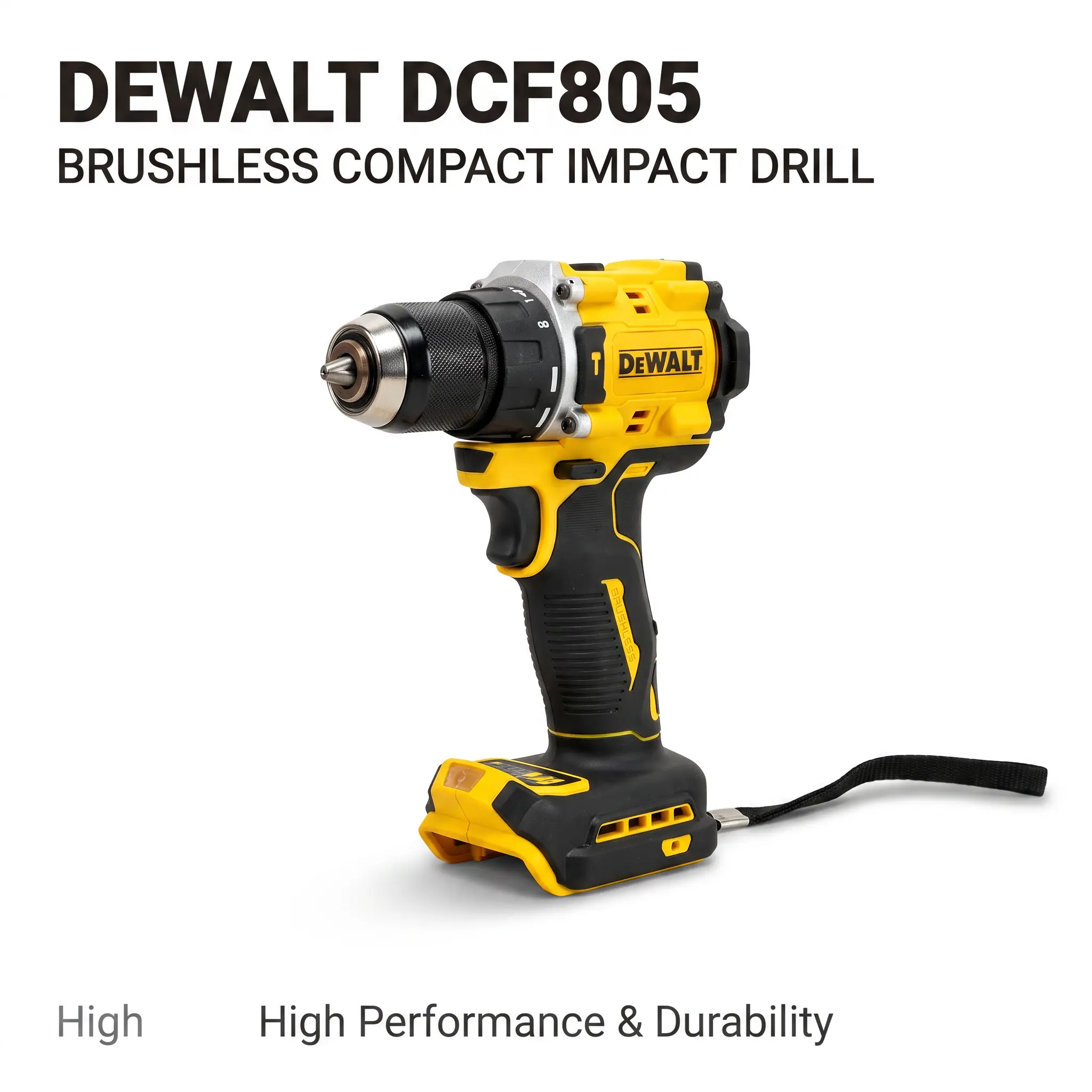 Dewalt DCF805 Multi-Speed Impact Driver - Optimized Screw-Driving Capacity for Contractor Indoor Renovation, Assembly Operations