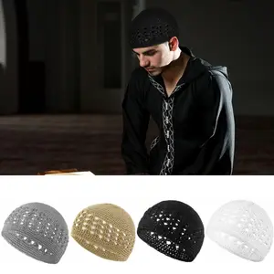 4 Pcs Hats Beanie Skull Caps - Solid Colors Stretchy Knitted Crochet Hat for Men, Women, Outdoor Sports Head Covers