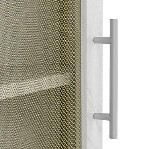 【GARVEE】Industrial Corner Wine Cabinet, Removable Rack & Glass Holder - Gold