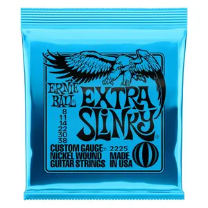 Ernie Ball Slinky Nickel-Wound Electric Guitar Strings | Extra Slinky | 8-38