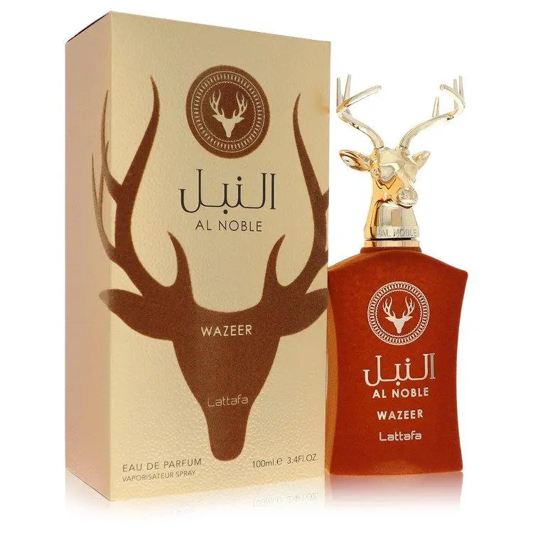 Lattafa Al Noble Wazeer Eau De Parfum Unisex — Mint, Bitter Orange, Bergamot, 3.4 oz (100 ml) | juniper, mint perfume, iris, bitter orange perfume, dark chocolate, mint bitter orange, bitter orange bergamot, bergamot juniper, bergamot perfume, smell good