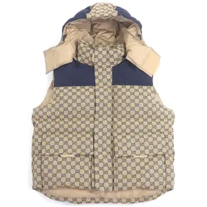 Pre-owned GUCCI Canvas Small Leather Goods GG Down Vest