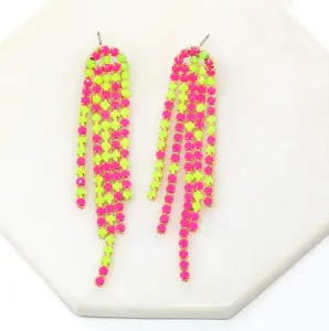 Neon Shoulder Duster Earrings