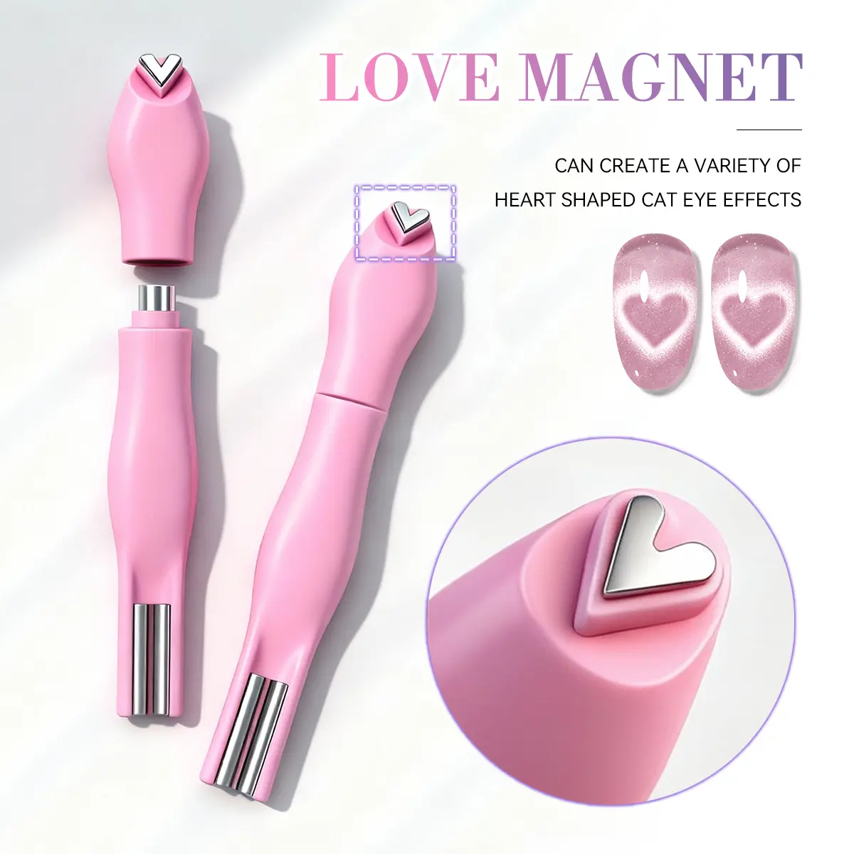 3-in-1 Magnetic Nail Tool for Cat Eye Gel  Multi-Function Magnet Stick for Salon & DIY Nails