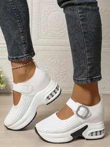 Elevate Your Style with Breathable Mesh Upper, Casual, Convenient Velcro Closure, Durable Rubber Sole, Perfect Match for Denim Jeans