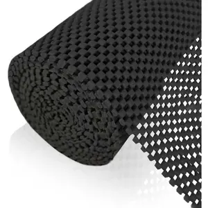 Shelf Liner for Kitchen Cabinet, Durable with  Grip, Non Adhesive Liners Protect Kitchen Cabinets and Cupboard, Pantry, Bathroom Drawers and Shelves, Desks-12" x 120" (Black)