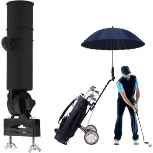 Golf Cart Umbrella Holder, Universal Adjustable Stroller Attachment, Anti-Fall Golf Pushcart Umbrella Stand, Baby Carriage Wheelchair Handle, Golf Accessories