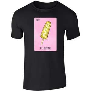 Pop Threads El Elote Mexican Lottery Parody Street Corn Funny Graphic Tee T-Shirt for Men