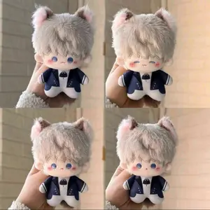 Love and DeepSpace Xavier Kitty 10cm Doll Keychains- Adorable Furry Cat Ear Toys with Magnetic Tails & Unique W-Shaped Mouth for Kids