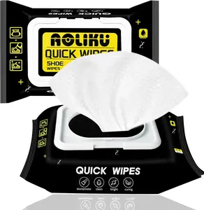Shoe Wipes, 30 Pcs Super Cleaning Sneaker Wipes,Cleaner Quick Wipes,Disposable Travel Portable Remove Dirt&Stains Footwear Leather