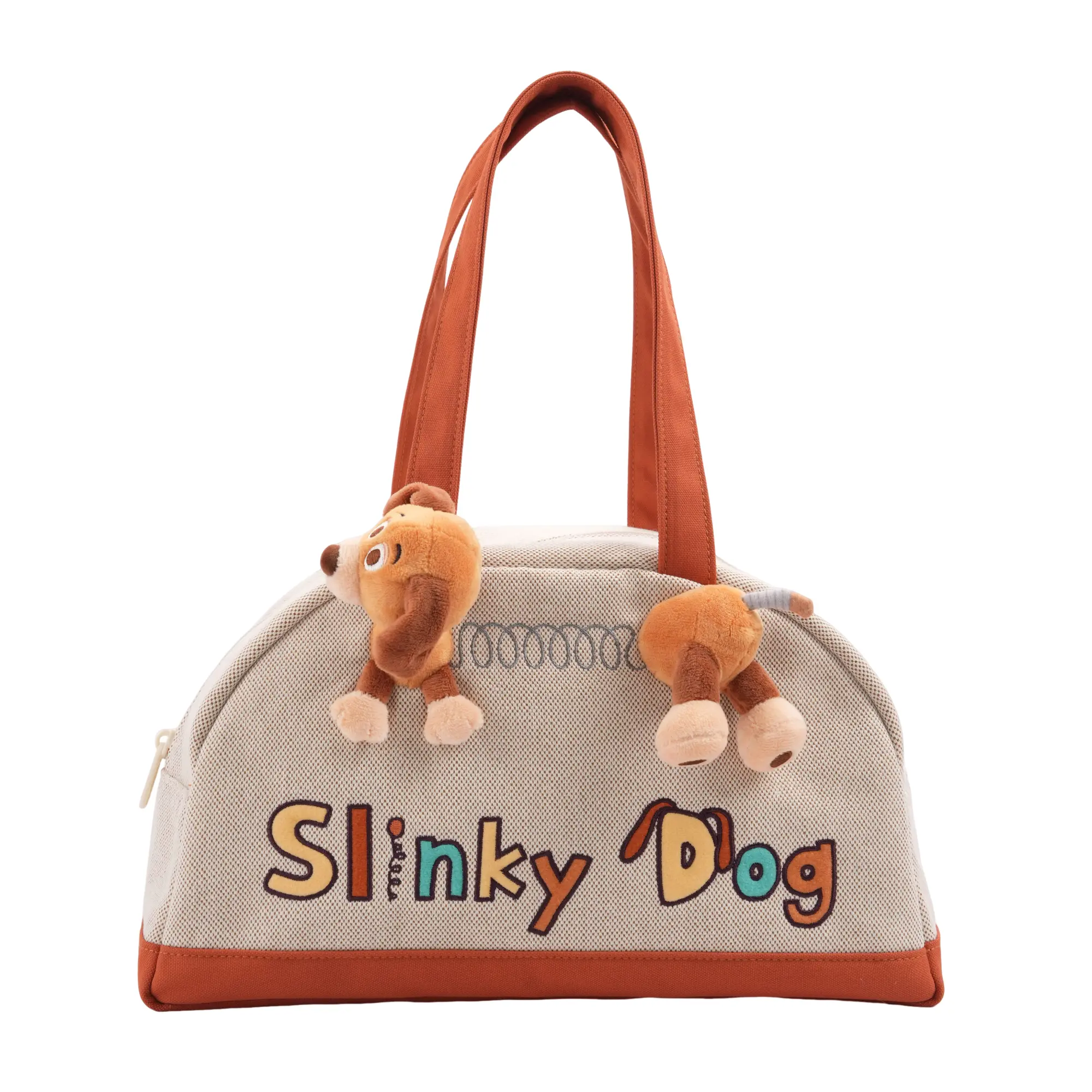 Women's MINISO x Disney Pixar Toy Story Animated Letter Slinky Dog Crossbody Bag - Cute, Lightweight Character Shoulder Purse for School, Everyday Use, Back To School