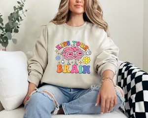 Retro Teacher Sweatshirt, Kiss Your Brain Shirt, Teacher Appreciation Gift, Cute Teacher Gift, Sped Teacher Shirt,Back To School