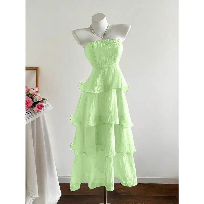 green emerald velvet dress Green 1970s Tinkerbell Elf Petal Hem Mini Dress main image 0