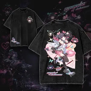 Nangong Yu ZZZ ANGELS OF DELUSION Design Zenless Zone Zero ZZZ Graphic T-Shirt, Aesthetic Vintage Wash Tee Shirt, 90s Retro Harajuku Unisex Hoodie SKB