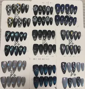 Summer(11838)gc.30$15 pieces random design handmade press on nails