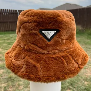 Brown Fur Bucket Hat