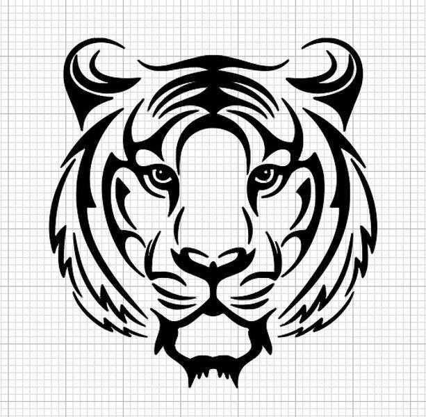 Durable Tiger Face Car Sticker for All Vehicle Models
