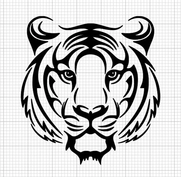 Durable Tiger Face Car Sticker for All Vehicle Models