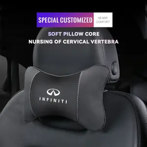 Car Neck Pillow Memory Foam Protective Lumbar Support Backrest Relieves Pressure Breathable Car Headrest Pillow For Infiniti QX55 QX50 QX60 QX80 Q50 Q70L Q60 Q30 Q70 QX70 QX30 Car Accessories