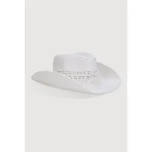 Beaded Toggle Drawstring Straw Cowboy Hat